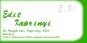 edit kaprinyi business card